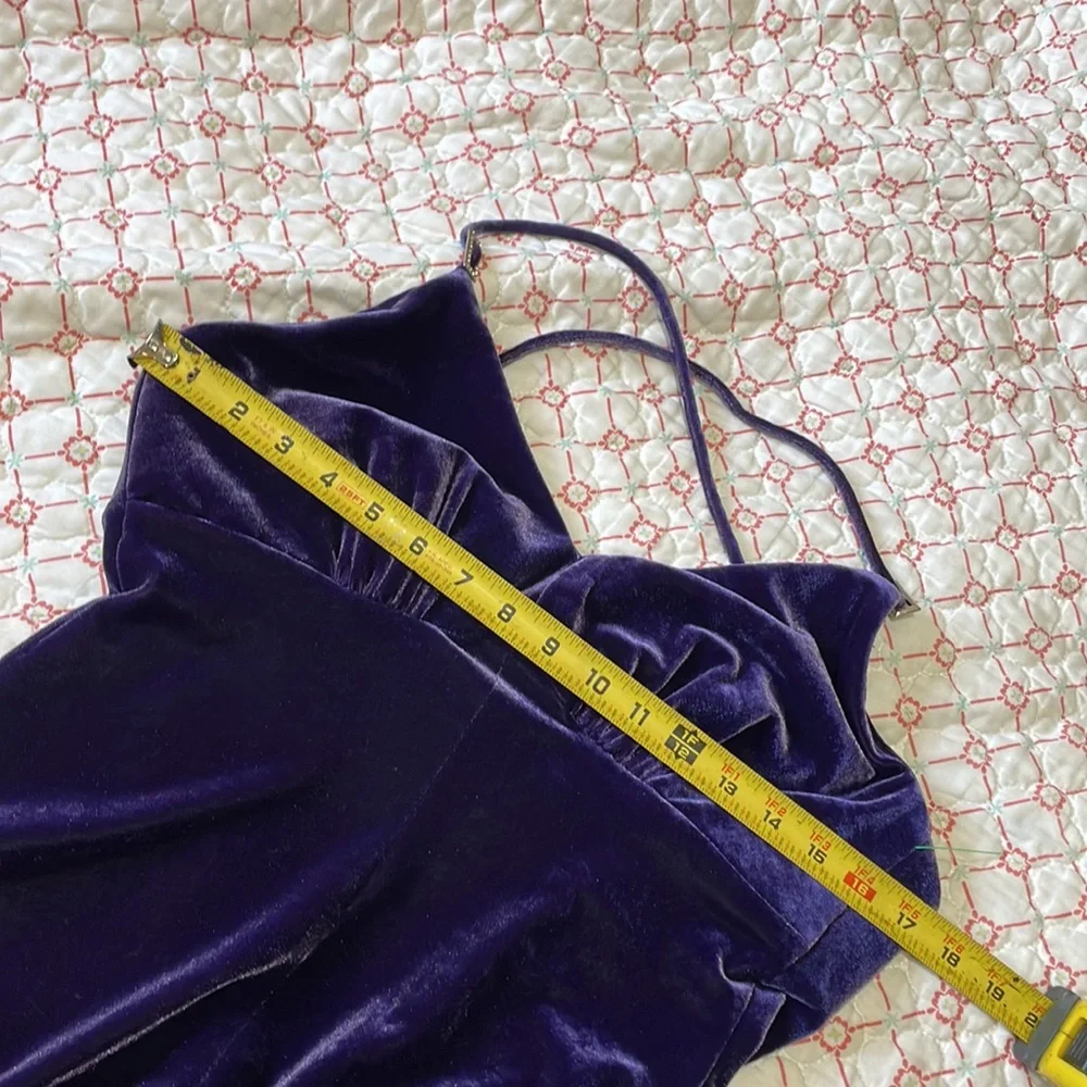 Rimini velvet Slipdress with rhinestones